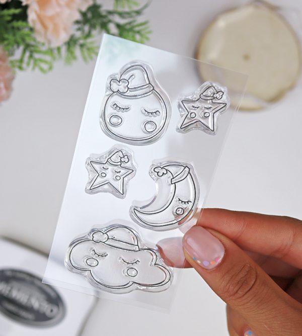 Set de Sellos Lunas y Estrellas, diseñados por Alúa Cid