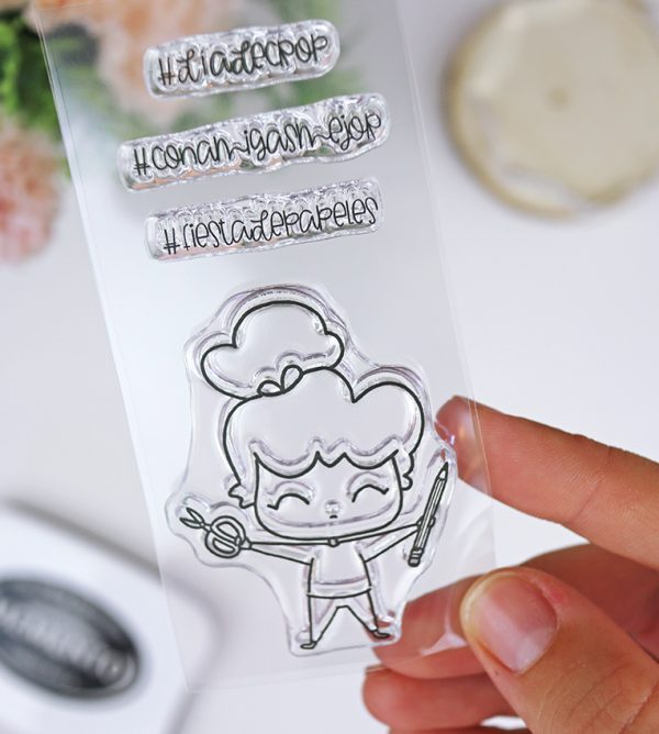 Set de sellos Scrapparty, de Alúa Cid Scrapbooking