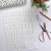 Pegatinas chipboard alfabeto blanco, para scrapbooking y manualidades