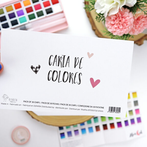 Kit de 30 fichas Carta de colores - Imagen 2