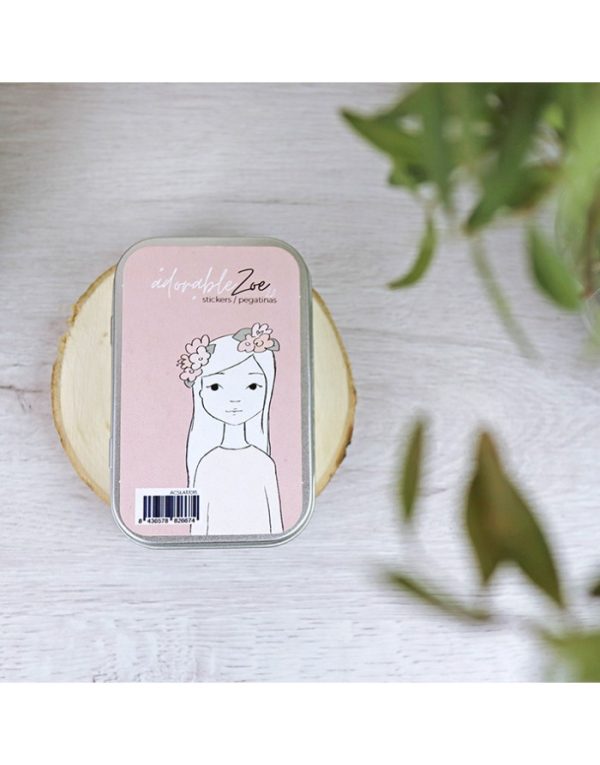 Lata metálica de pegatinas Adorable Zoe 2.0