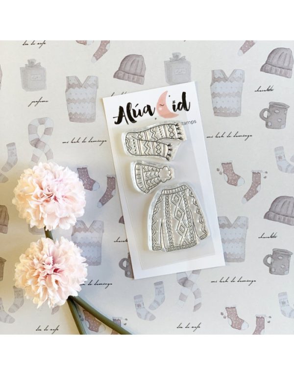 sello lana ropa de scrapbooking