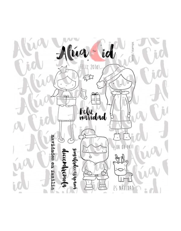 sello diciembre mola para scrapbooking