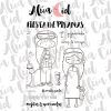sello scrapbooking fiesta de pijamas