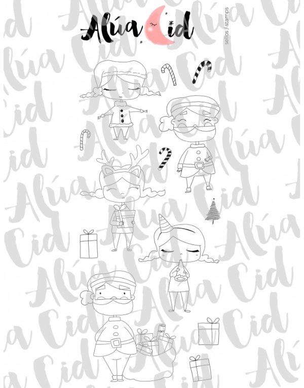 sello navidad para scrapbooking