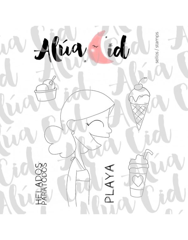 Sello playa de alua cid para scrapbooking