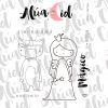 sello para scrapbooking unicornio