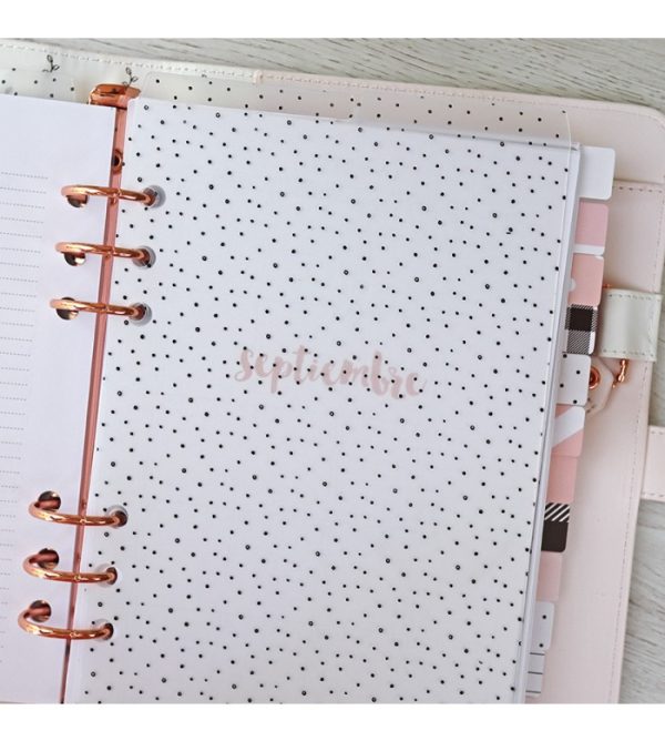 Set de 3 separadores Topos negros para agenda