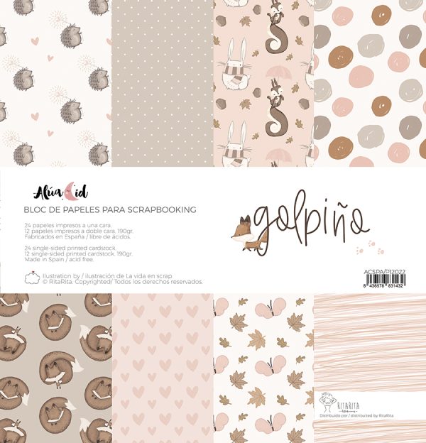 Bloc de 36 papeles Golpiño para scrapbooking - Imagen 16