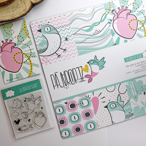 kit COMPLETO de scrapbooking Pájaropez