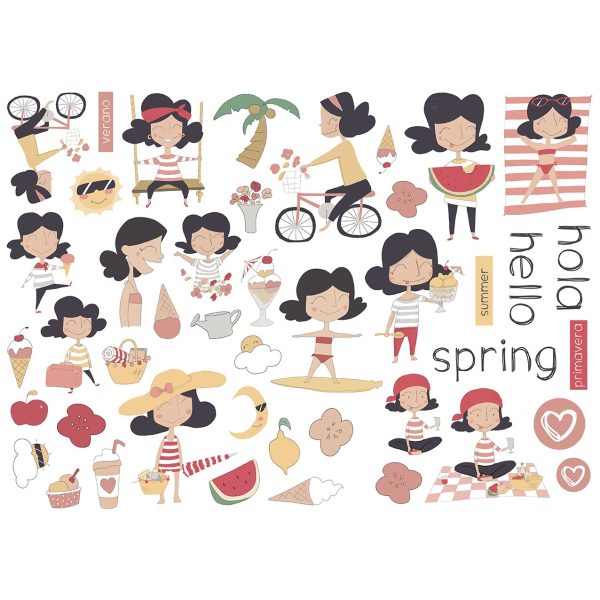 set de troquelados para scrapbooking picnic
