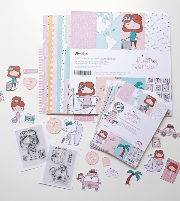 Kit especial de scrapbooking Buena onda, de Alúa Cid
