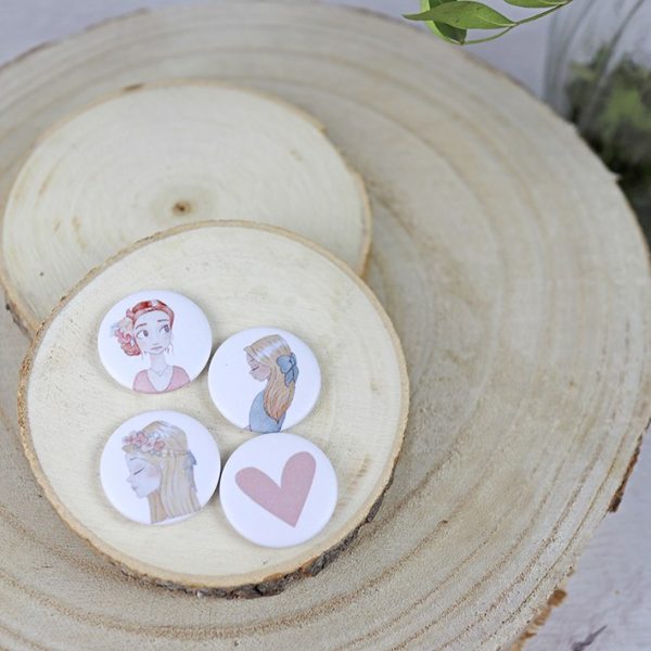 Set de 4 chapas Toffee, especiales para scrapbooking