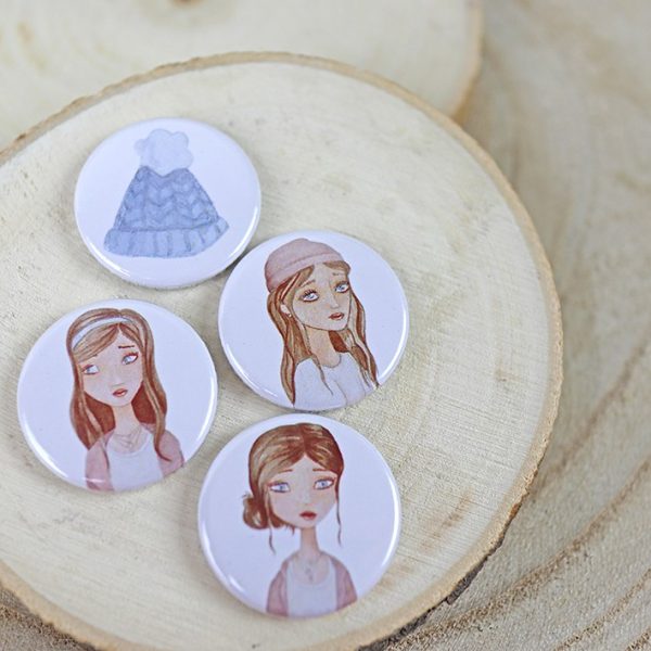 Set de 4 chapas Alma, especiales para scrapbooking