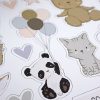 Chipboard Pequeño panda, troquelados con adhesivo para trabajos de scrapbooking