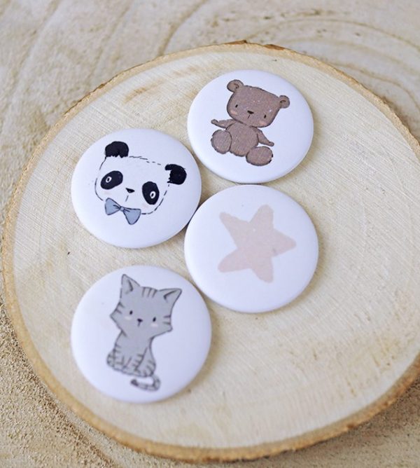 Set de chapas Pequeño panda, especiales para scrapbooking