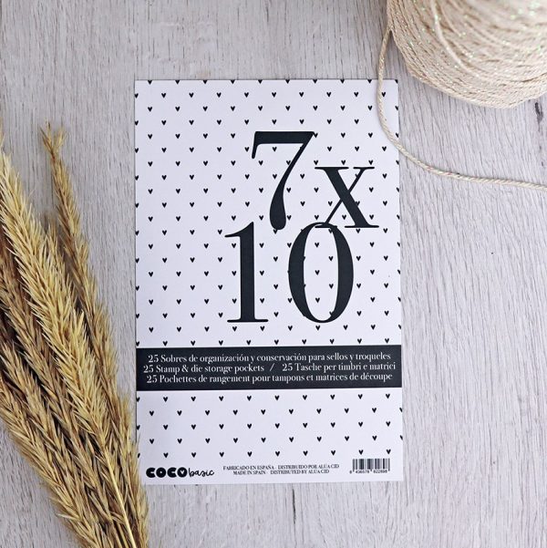 sobres organización 7x10 cm para scrapbooking