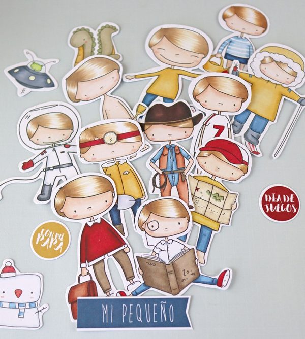 set de troquelados o die cuts para scrapbooking A la montaña. Diseño de Alúa Cid