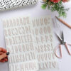 Pegatinas chipboard Alfabeto Rosa bebé