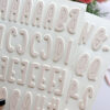 Pegatinas chipboard Alfabeto Rosa bebé - Imagen 2