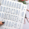 Pegatinas chipboard Alfabeto Azul bebé - Imagen 2