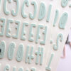 Pegatinas chipboard Alfabeto Menta - Imagen 2
