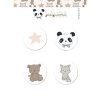 pack de chapas pequeño panda de scrapbooking