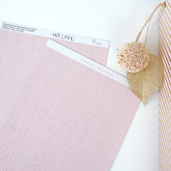 Set de pegatinas abecedario Welove para scrapbooking, manualidades y papeleria