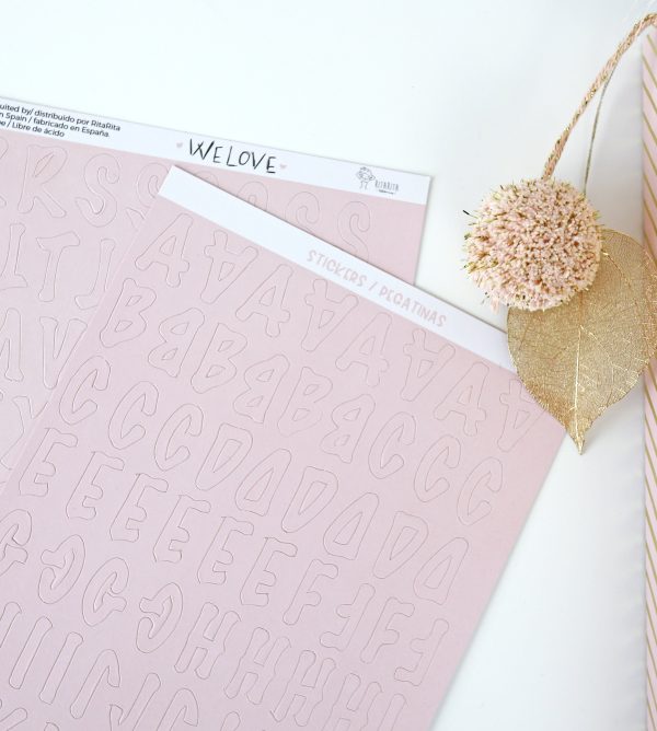Set de pegatinas abecedario Welove para scrapbooking, manualidades y papeleria