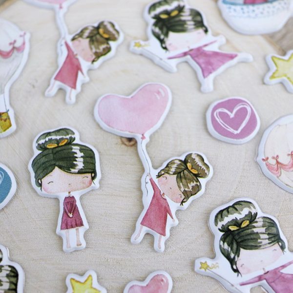 Set de pegatinas puffy ARI - Imagen 3