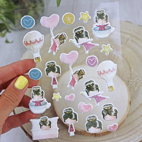 SET DE PEGATINAS PUFFY PARA SCRAPBOOKING Y PAPELERÍA