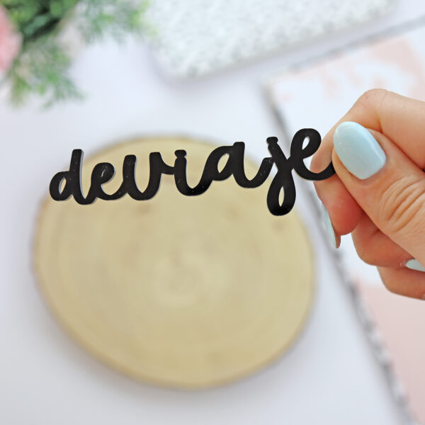 Adorno palabra deViaje metacrilato