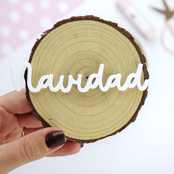 Adorno palabra Navidad metacrilato