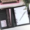 Organizador para agenda Piel Negro COMPLETO - Imagen 6
