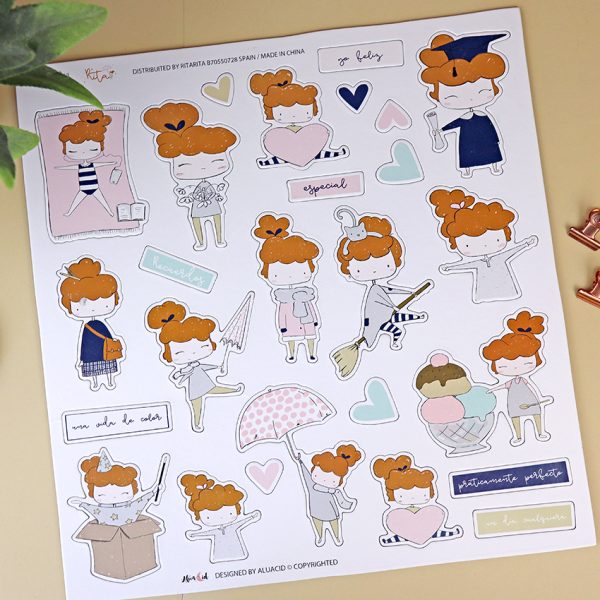 Chipboard para scrapbooking, de la colección Rita. Diseñada por Alúa Cid