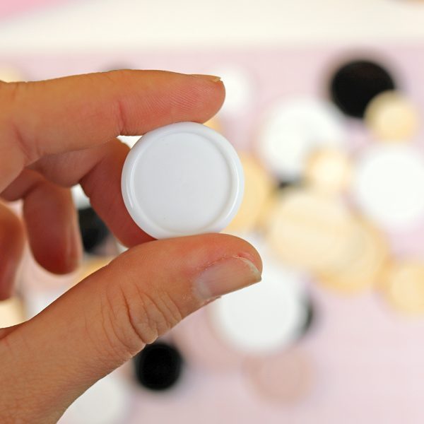 Oulet disco para encuadernar pequeño blanco de 25 mm