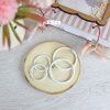 Anilla metálica de 25mm de color blanco, para scrapbooking