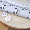 Telas panda azul/zigzag. Pack 2 fat quarter - Imagen 2