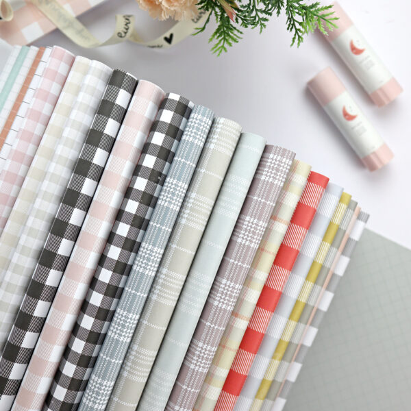 Bloc de 36 papeles Básicos de cuadros para scrapbooking - Imagen 5