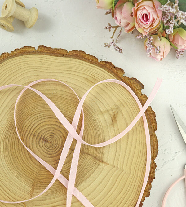 Lazo FINO lino Rosa bebé, por metro