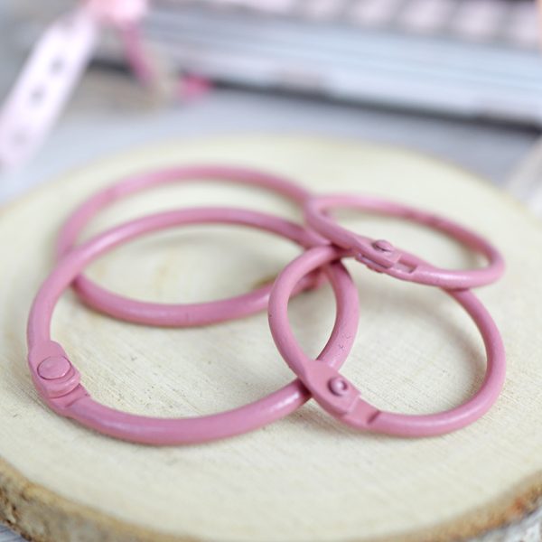Anilla metálica de 25mm rosa bailarina - Imagen 6