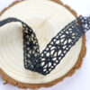 Lazo crochet Negro, por metro