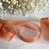 Lazo organza teja, por metro. Especial para scrapbooking
