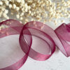Lazo organza burdeos, por metro. Especial para proyectos de scrapbooking