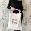 Bolsa de algodón tengo un sueño. Diseñada por Alúa Cid