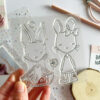 Set de sellos para scrapbooking Conejitos. Diseñados por Alúa Cid