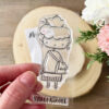 Sello para scrapbooking Mini Rita Vuelta al cole de 2019, diseñado por Alúa Cid