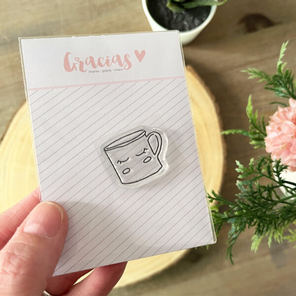 Mini sello para scrapbooking Taza de café, diseñado por Alúa Cid