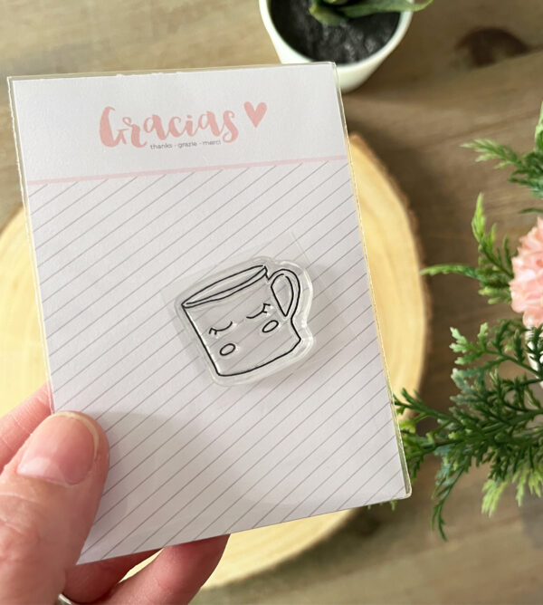Mini sello para scrapbooking Taza de café, diseñado por Alúa Cid