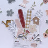 Set de troquelados florales para scrapbooking de la colección Patio. Diseñados por Alúa Cid